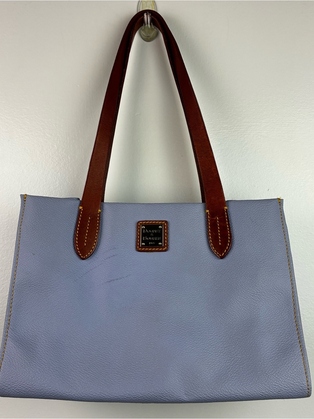 Dooney & Bourke Pebbled Leather Light Blue Small Tote with Matching Wristlet